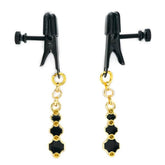 Spartacus Enterprises - Sophisticated Black Gem Nipple Clamps Nipple and Clit Clamps